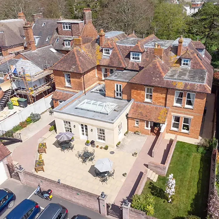 Aerial View of Glencairn House Care Home in Dorchester